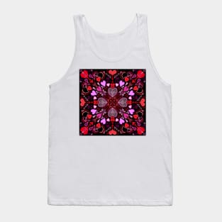 Variation of Valentines on Black Tank Top